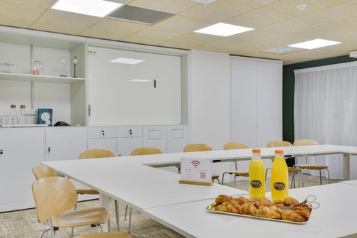 Newton Offices U-shaped room with a coffee break area