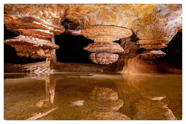 Replica of the Cosquer cave and its rock formations